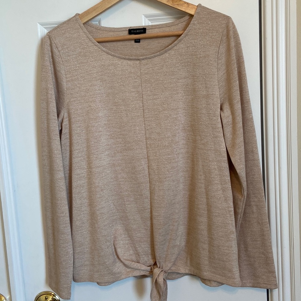 Holiday Party ready Talbots gold shimmery top